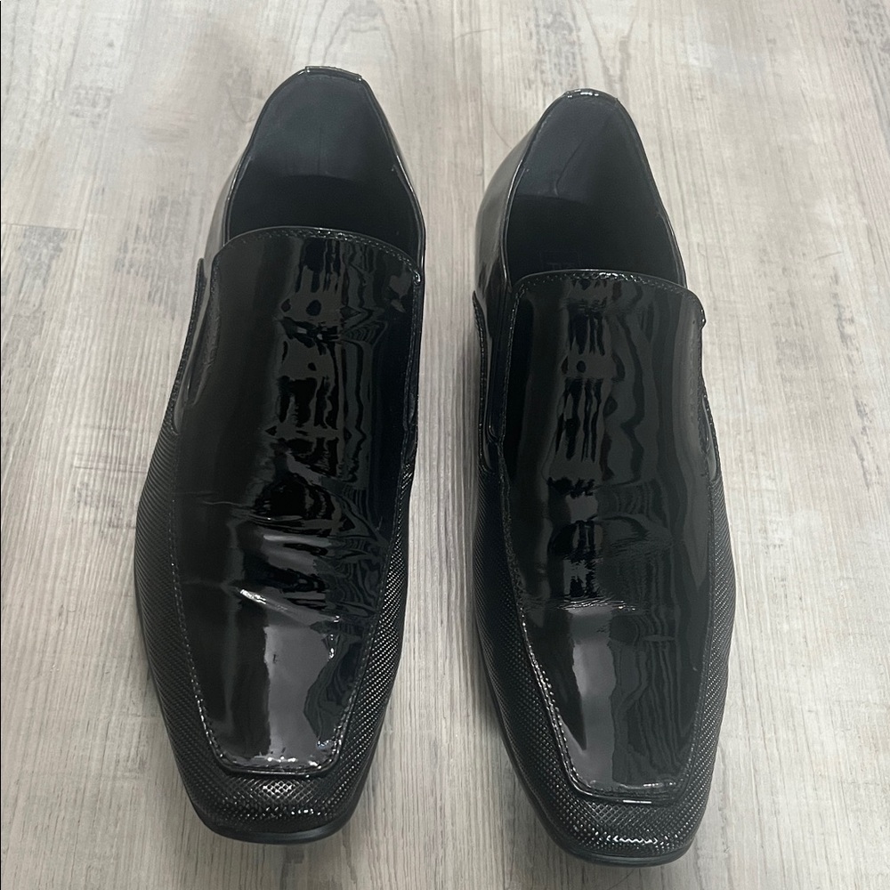 Kenneth Cole Reaction Shiny Black Slip-Ons
